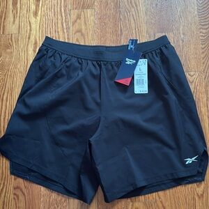 Men’s Reebok running shorts, Size L, color Black, NWT